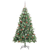 Kunstig juletre med LED -stripelys grønn 240 cm PVC og metall