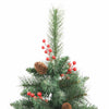 Kunstig juletre med LED -stripelys grønn 240 cm PVC og metall