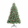 Kunstig juletre med LED -stripelys grønn 240 cm PVC og metall