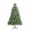 Kunstig juletre med LED -stripelys grønn 240 cm PVC og metall
