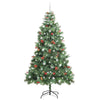 Kunstig juletre med LED -stripelys grønn 240 cm PVC og metall