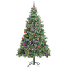 Kunstig juletre med LED -stripelys grønn 240 cm PVC og metall