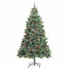 Kunstig juletre med LED -stripelys grønn 240 cm PVC og metall