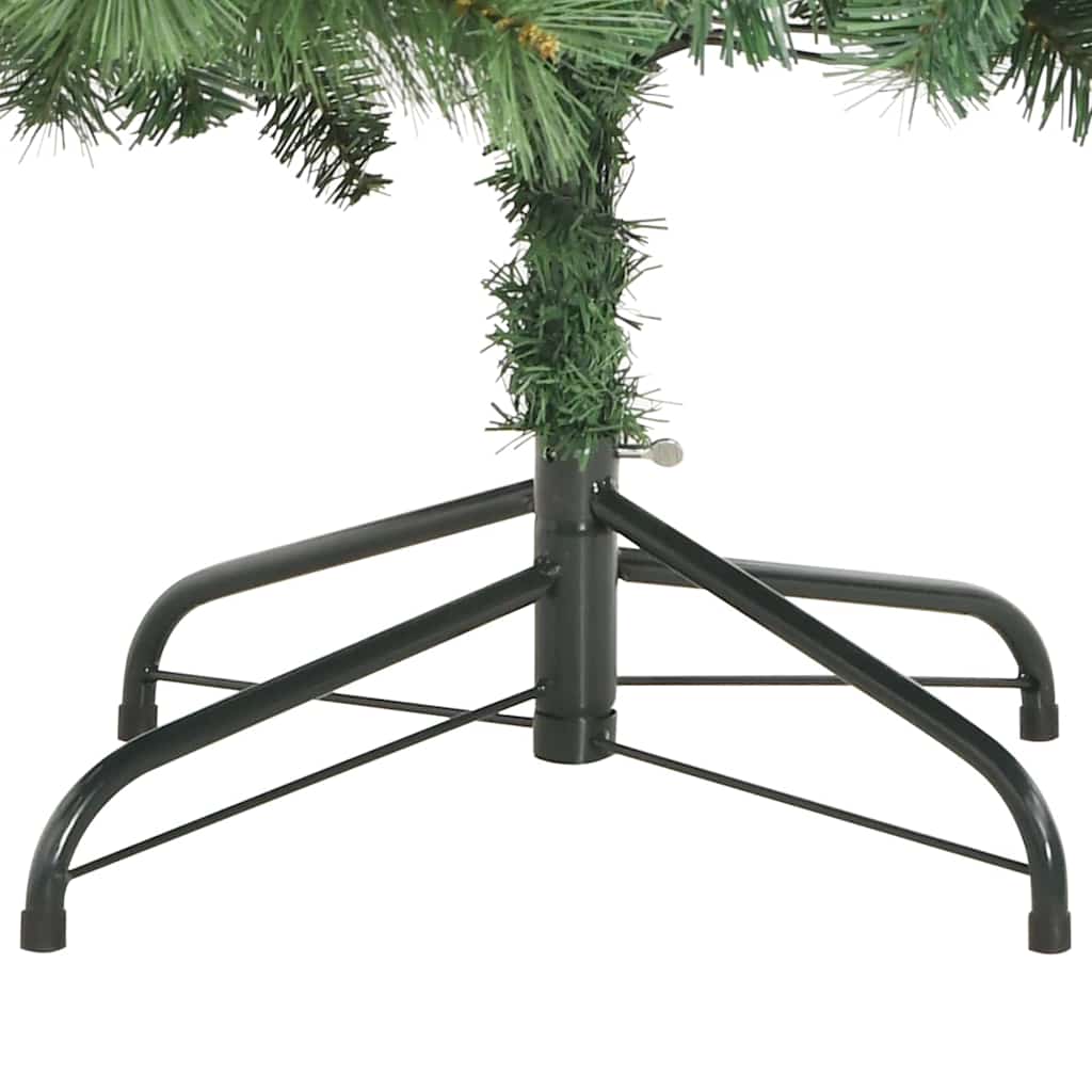 Kunstig juletre med LED -stripelys grønn 240 cm PVC og metall