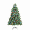 Kunstig juletre med LED -stripelys grønn 240 cm PVC og metall