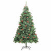 Kunstig juletre med LED -stripelys grønn 240 cm PVC og metall