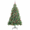 Kunstig juletre med LED -stripelys grønn 240 cm PVC og metall