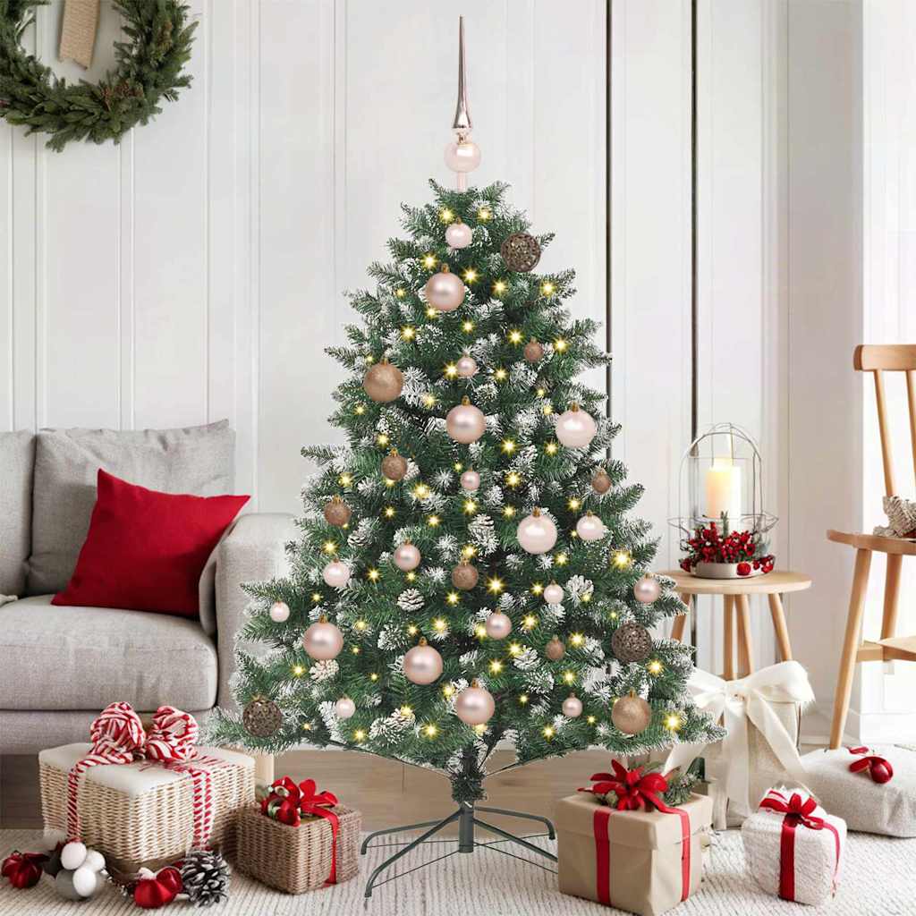 Kunstig juletre med 150 LED grønn 120 cm PVC og plast og stål