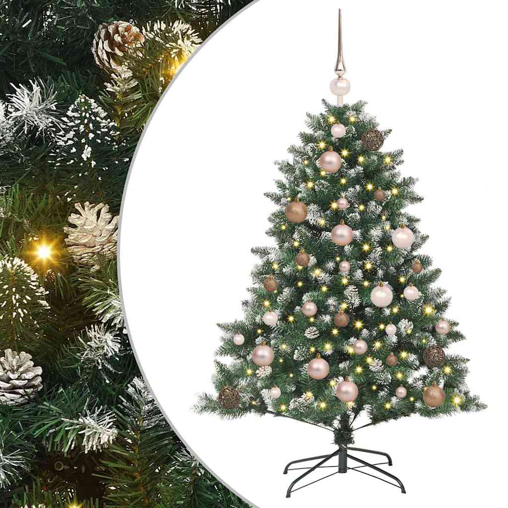 Kunstig juletre med 150 LED grønn 120 cm PVC og plast og stål