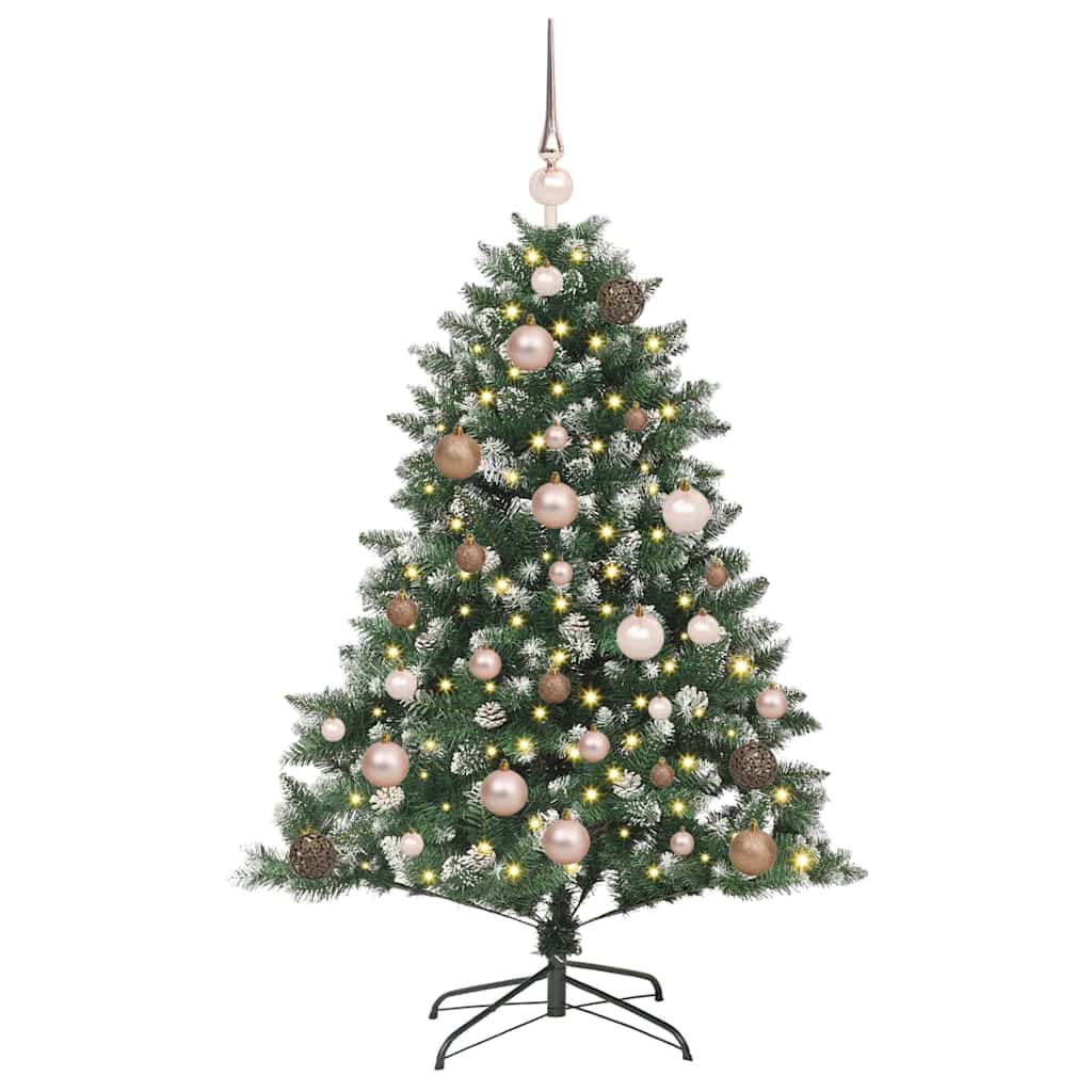 Kunstig juletre med 150 LED grønn 120 cm PVC og plast og stål
