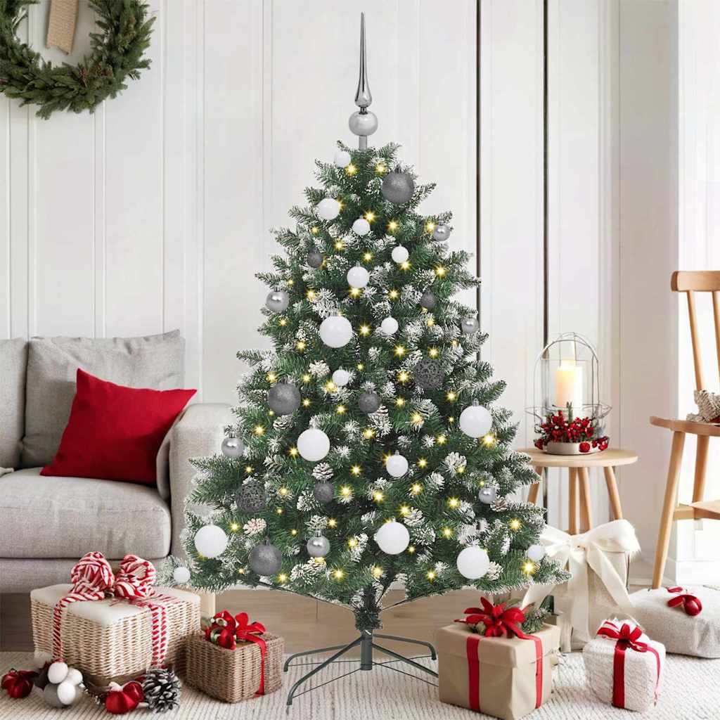 Kunstig juletre grønn 85 x 85 x 120 cm PVC og plast og stål