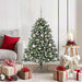 Kunstig juletre med 150 LED grønn 120 cm PVC og plast og stål vidaXL