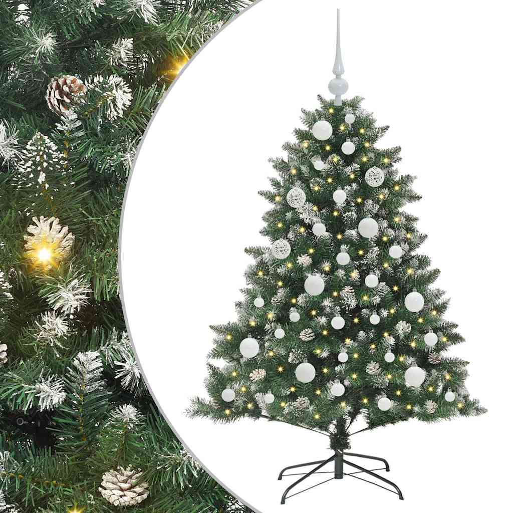 Kunstig juletre grønn 85 x 85 x 120 cm PVC og plast og stål