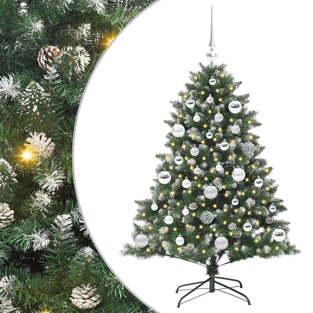 Kunstig juletre grønn 85 x 85 x 120 cm PVC og plast og stål