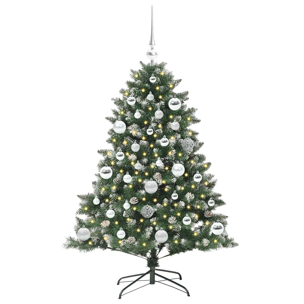 Kunstig juletre grønn 85 x 85 x 120 cm PVC og plast og stål