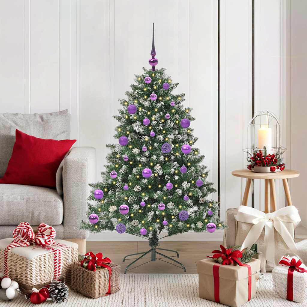 Kunstig juletre grønn 85 x 85 x 120 cm PVC og plast og stål