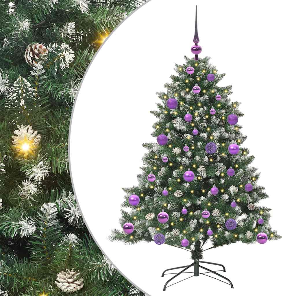 Kunstig juletre grønn 85 x 85 x 120 cm PVC og plast og stål