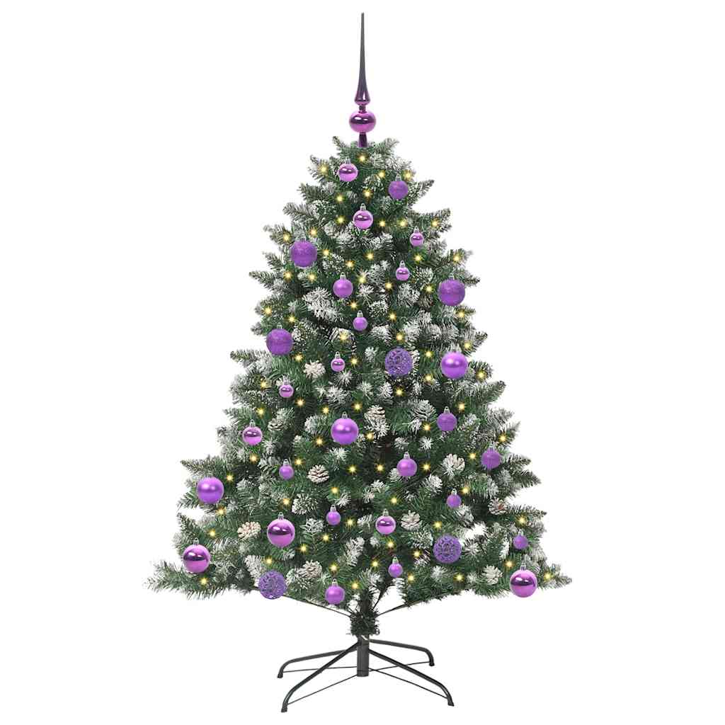 Kunstig juletre grønn 85 x 85 x 120 cm PVC og plast og stål