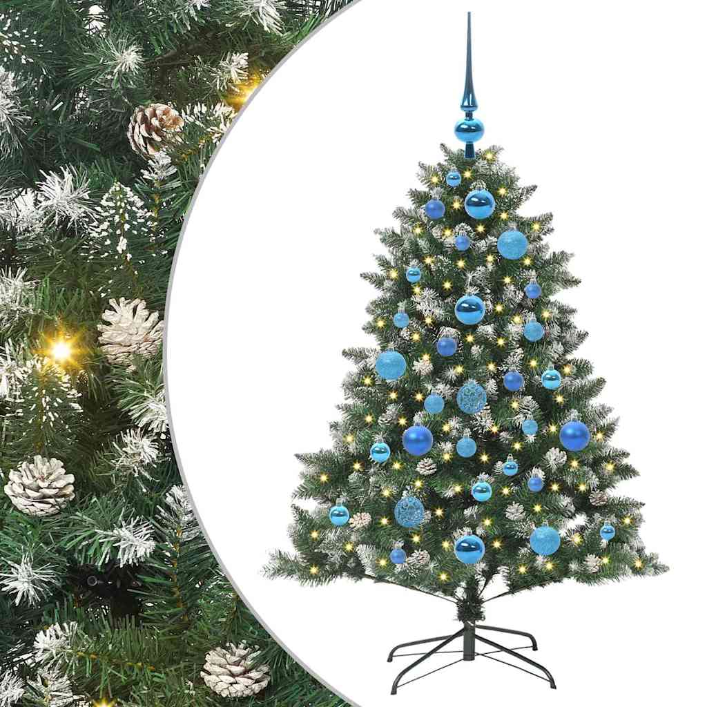 Kunstig juletre grønn 85 x 85 x 120 cm PVC og plast og stål