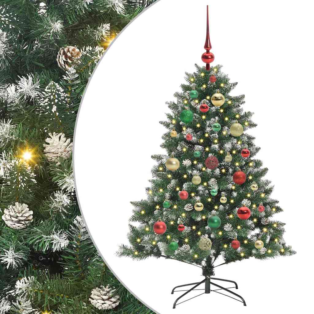 Kunstig juletre grønn 85 x 85 x 120 cm PVC og plast og stål