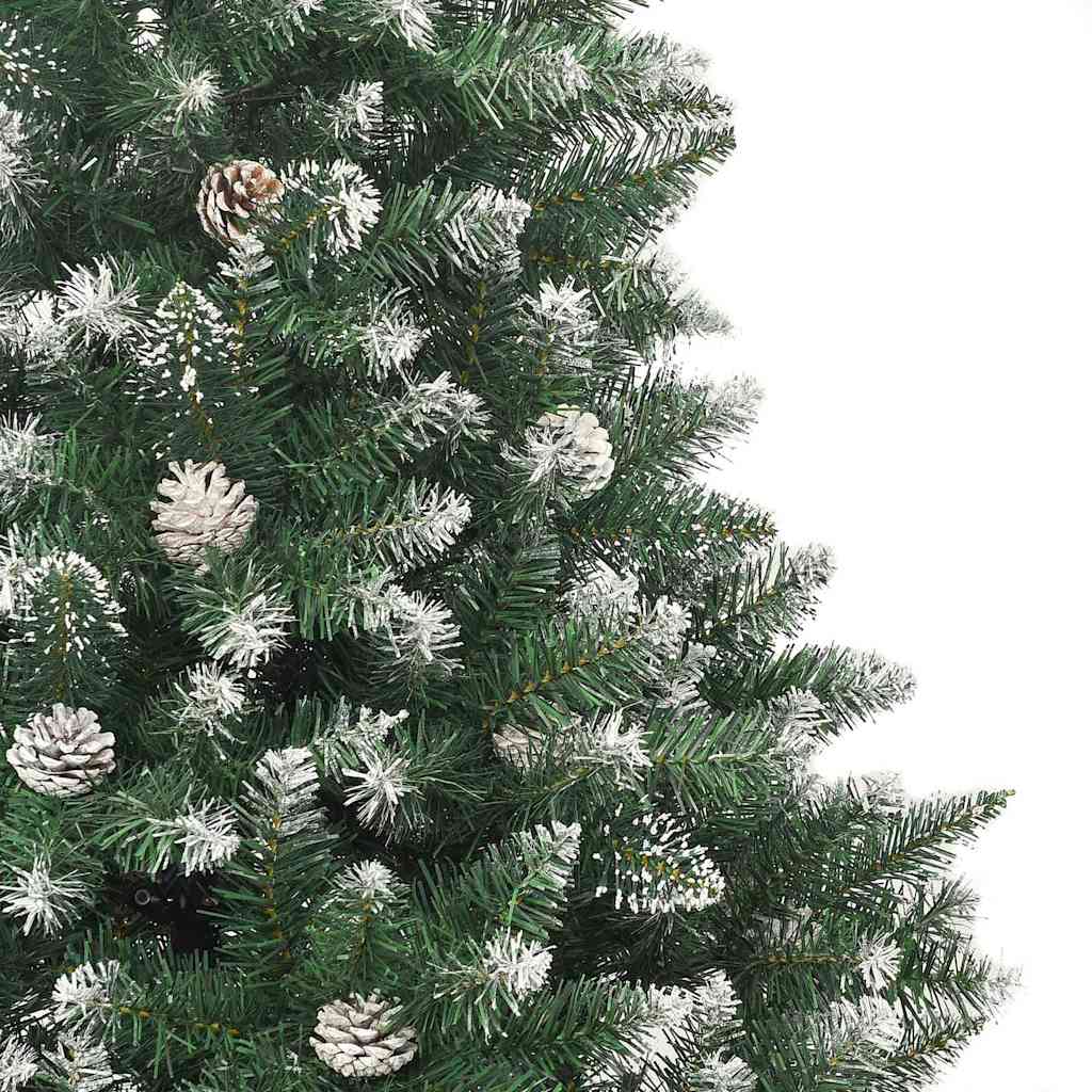 Kunstig juletre med 150 LED grønn 150 cm PVC og plast og stål vidaXL