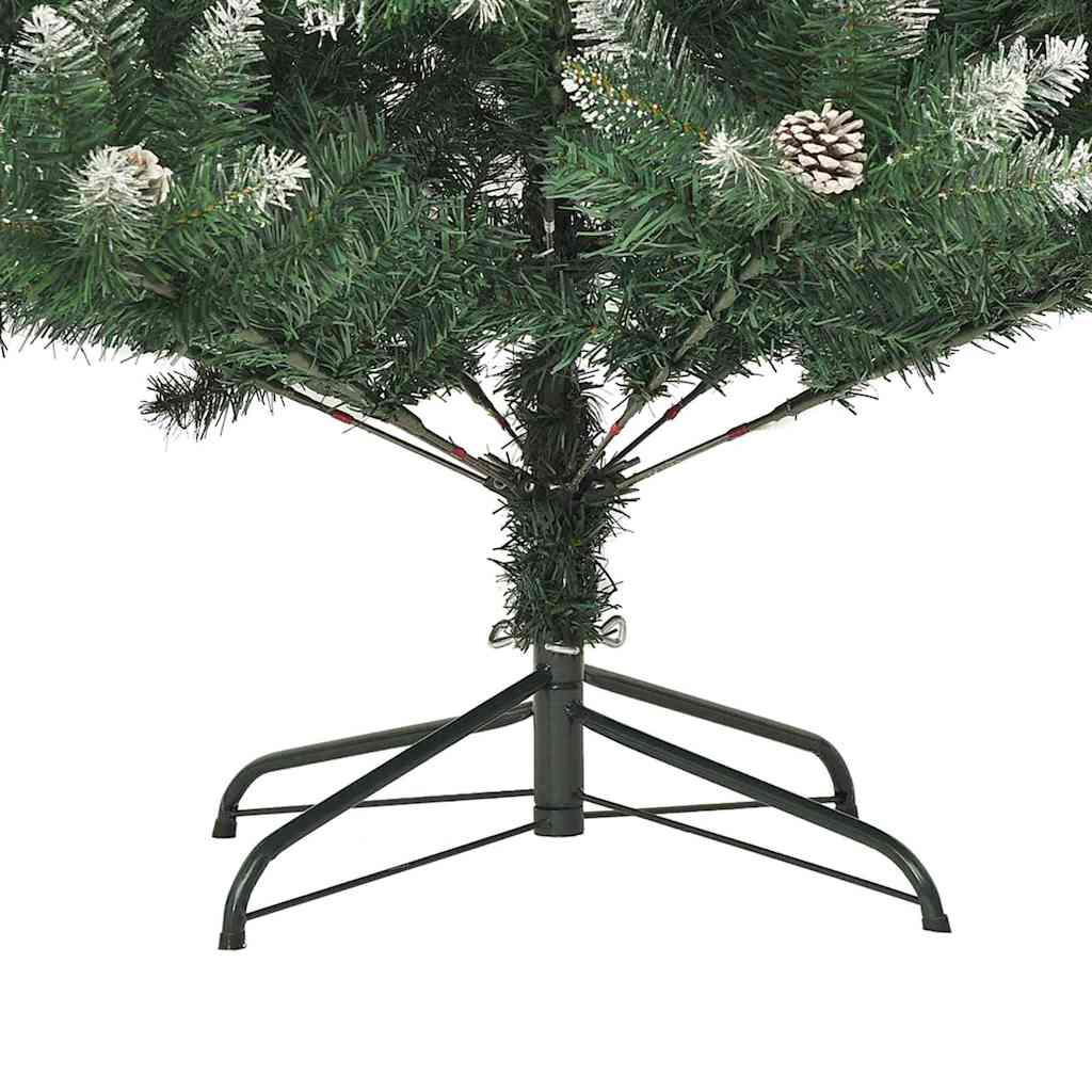 Kunstig juletre med 150 LED grønn 150 cm PVC og plast og stål vidaXL