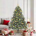 Kunstig juletre med 300 LED grønn 180 cm PVC og plast og stål