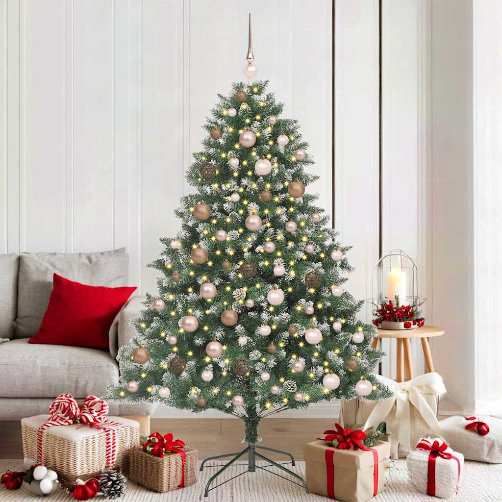 Kunstig juletre grønn 126 x 126 x 180 cm PVC og plast og stål