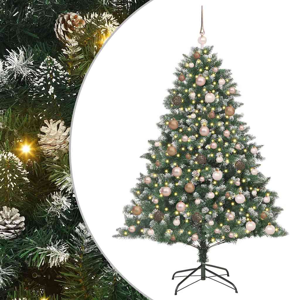 Kunstig juletre grønn 126 x 126 x 180 cm PVC og plast og stål