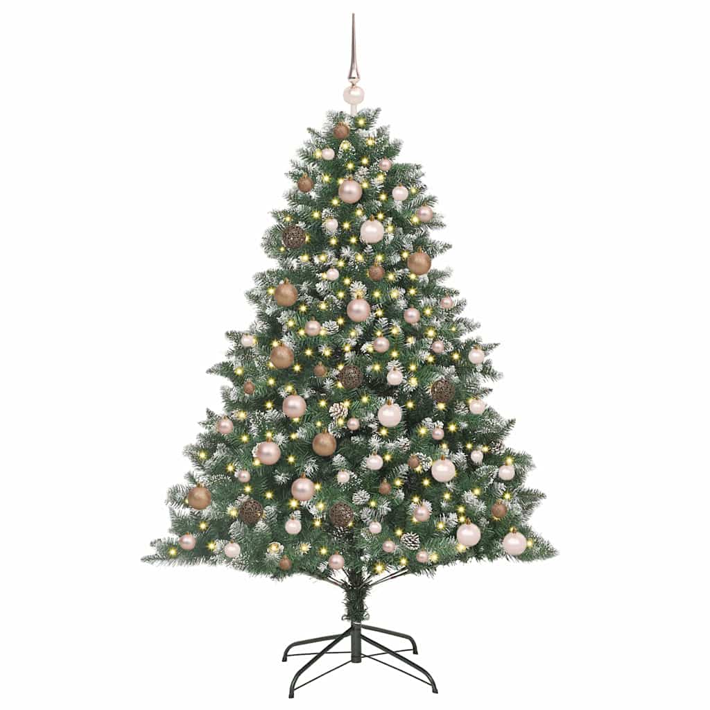 Kunstig juletre grønn 126 x 126 x 180 cm PVC og plast og stål