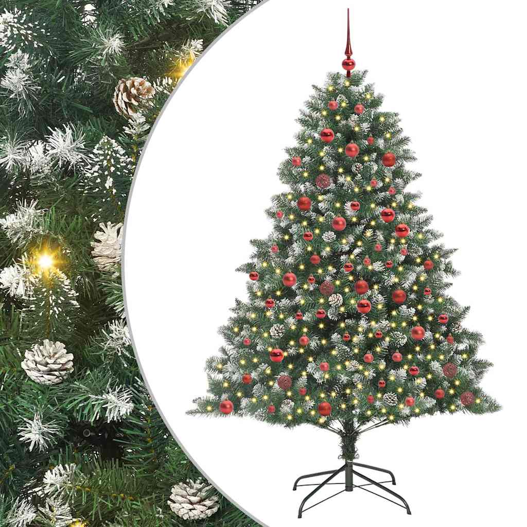 Kunstig juletre grønn 126 x 126 x 180 cm PVC og plast og stål