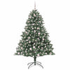 Kunstig juletre grønn 126 x 126 x 180 cm PVC og plast og stål