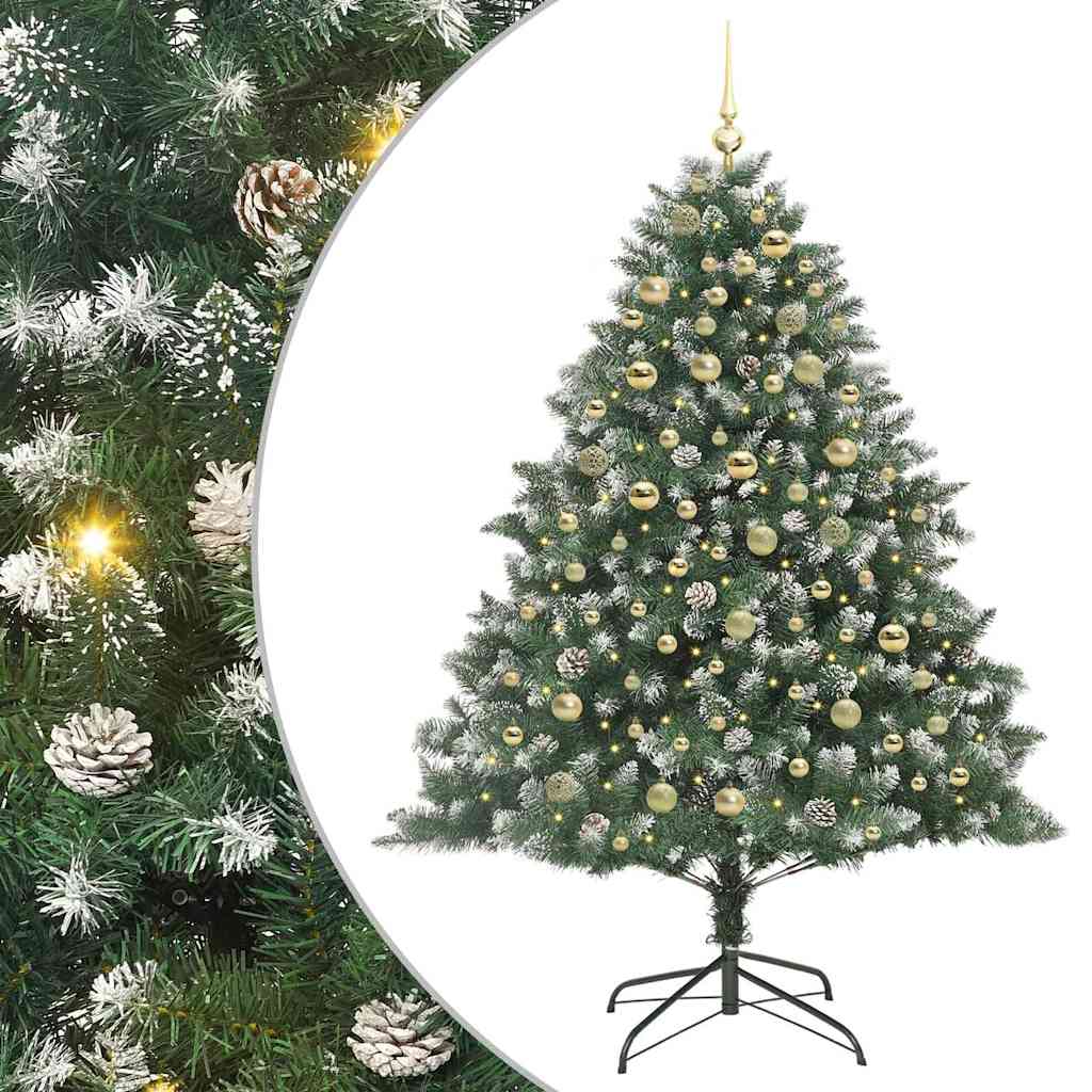 Kunstig juletre grønn 126 x 126 x 180 cm PVC og plast og stål