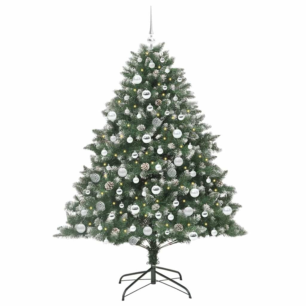 Kunstig juletre grønn 126 x 126 x 180 cm PVC og plast og stål