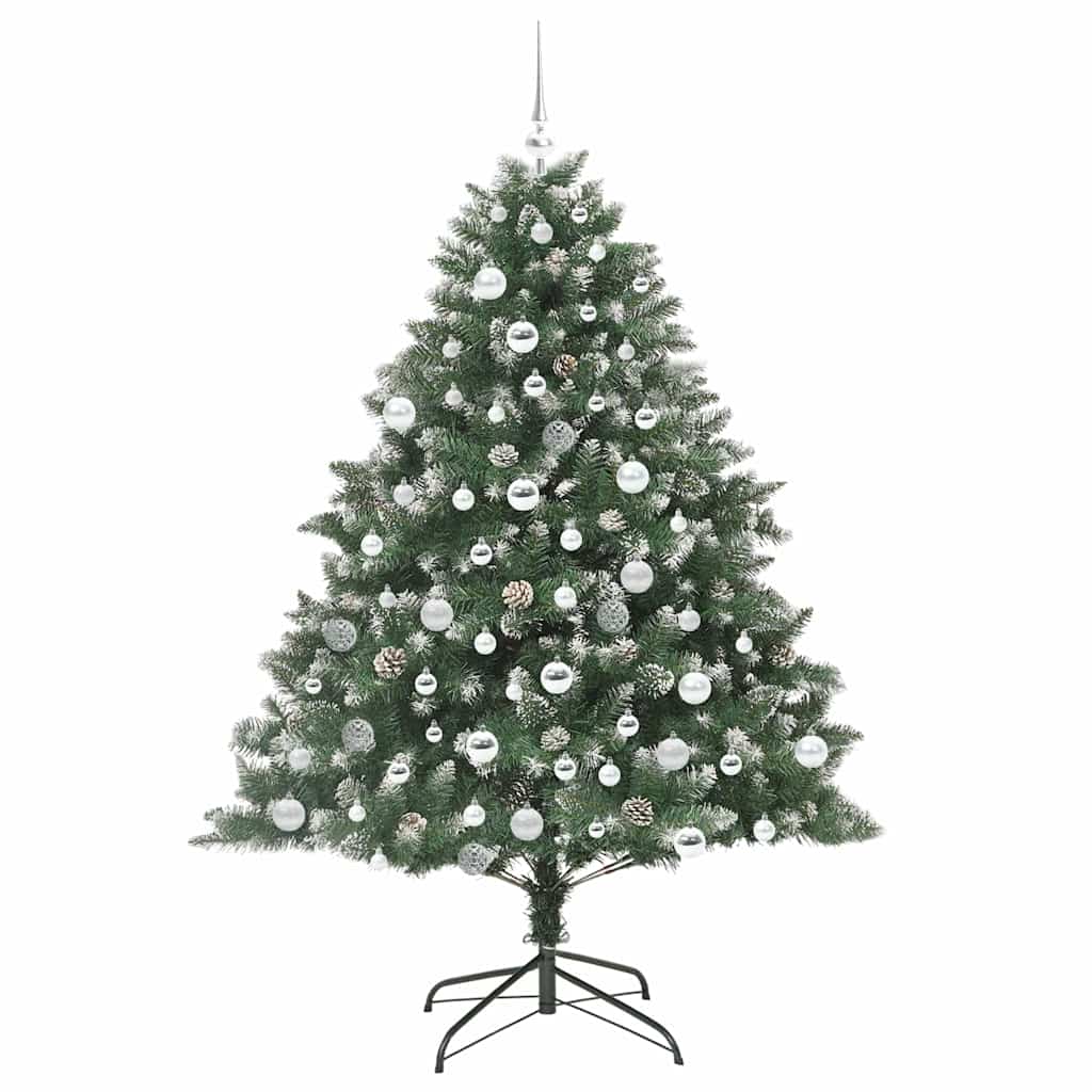 Kunstig juletre grønn 126 x 126 x 180 cm PVC og plast og stål