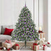 Kunstig juletre med 300 LED grønn 180 cm PVC og plast og stål