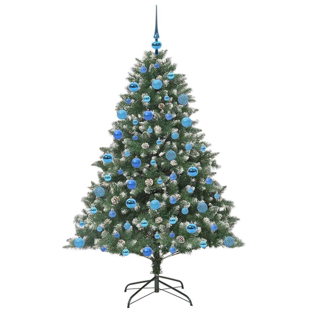 Kunstig juletre med 300 LED grønn 180 cm PVC og plast og stål