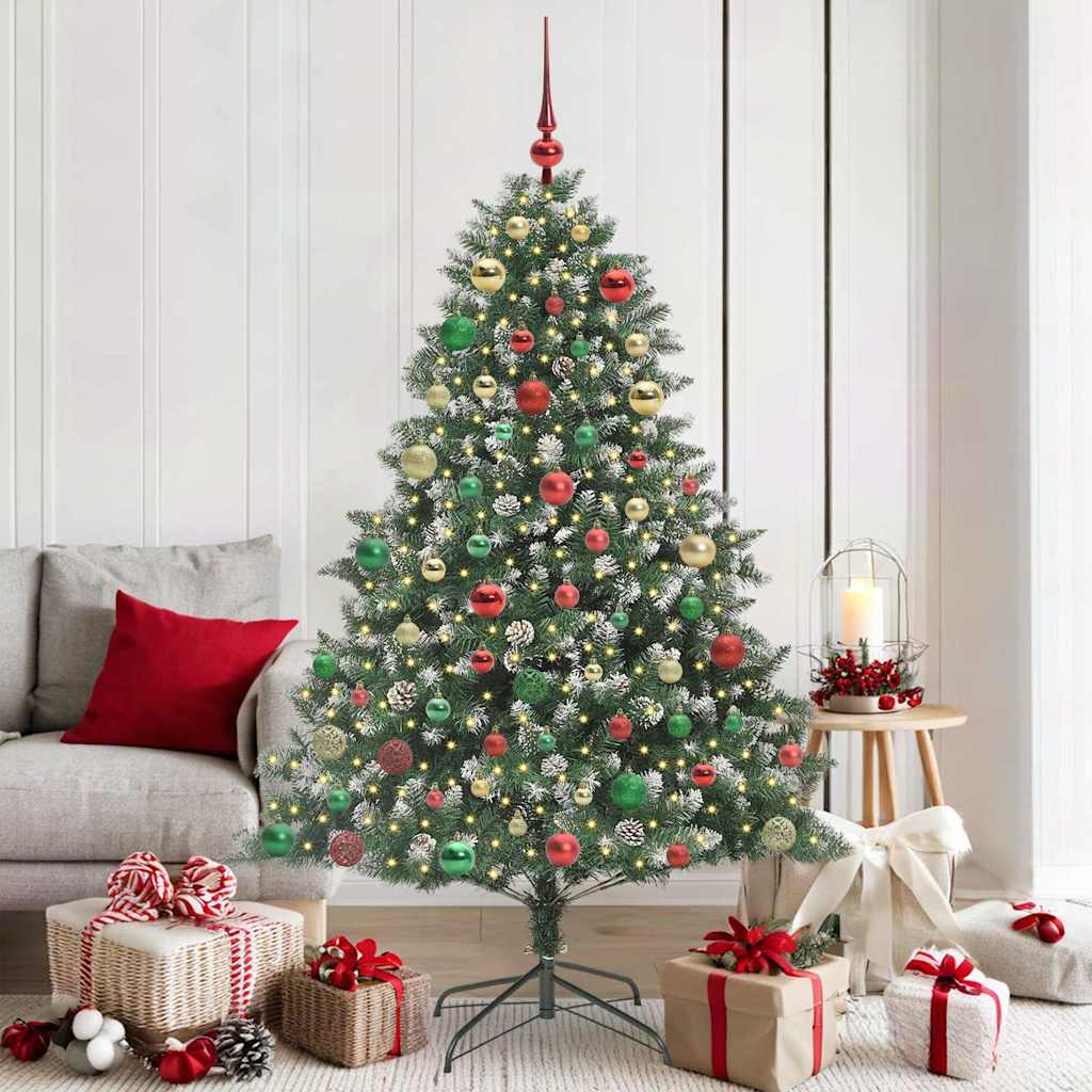 Kunstig juletre grønn 126 x 126 x 180 cm PVC og plast og stål