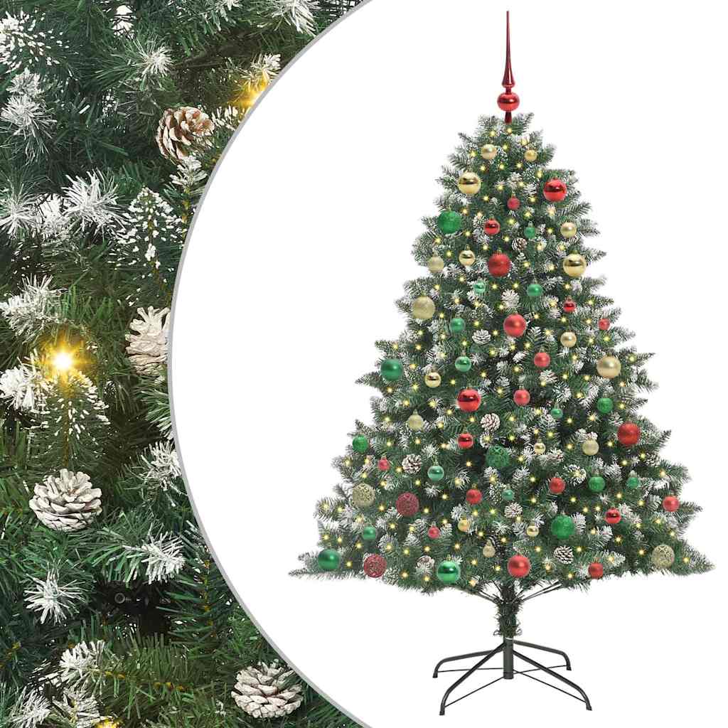Kunstig juletre grønn 126 x 126 x 180 cm PVC og plast og stål