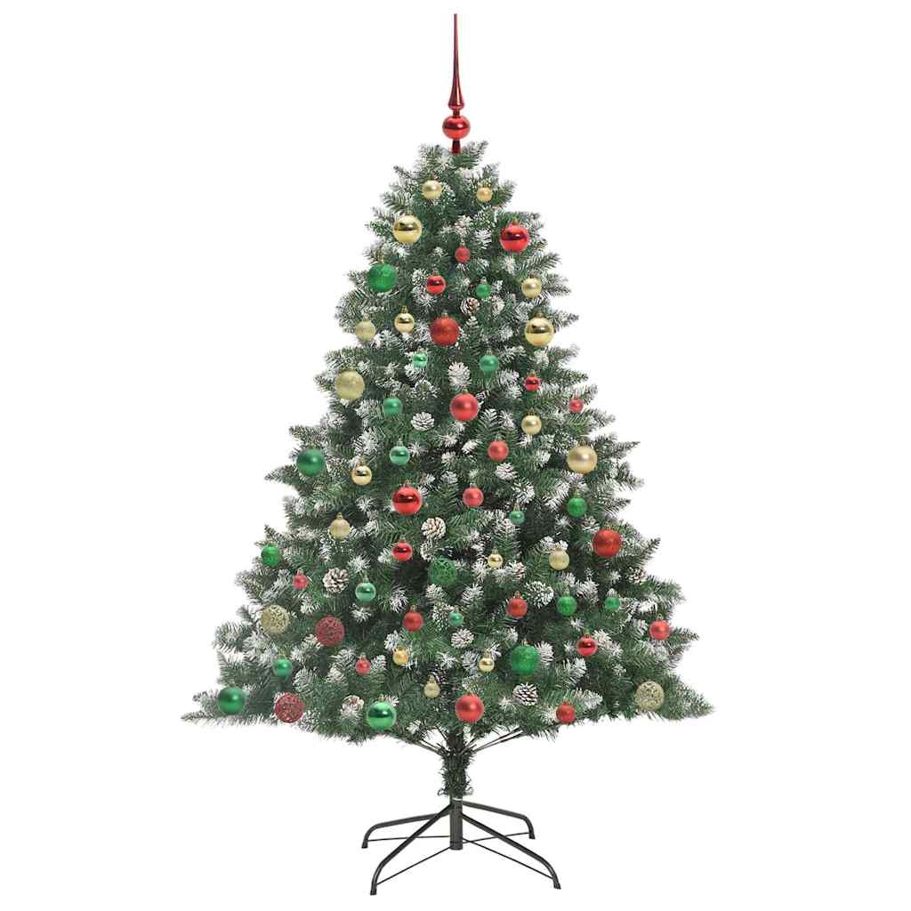 Kunstig juletre grønn 126 x 126 x 180 cm PVC og plast og stål