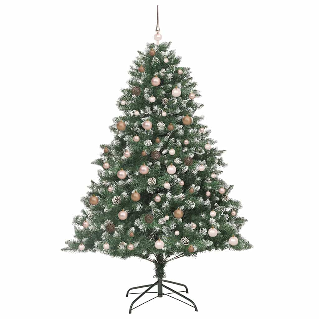 Kunstig juletre grønn 140 x 140 x 210 cm PVC og plast og stål
