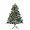 Kunstig juletre grønn 140 x 140 x 210 cm PVC og plast og stål