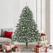 Kunstig juletre med 300 LED grønn 210 cm PVC og plast og stål vidaXL