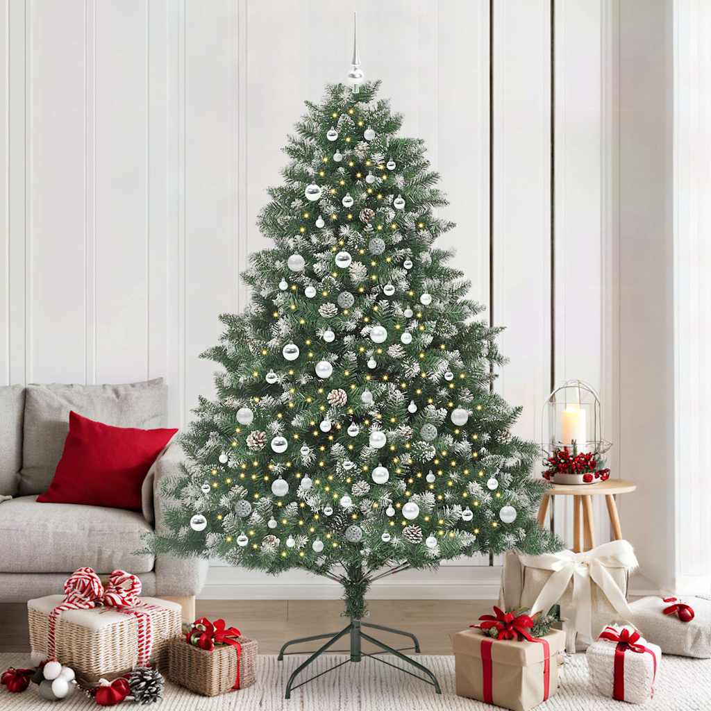 Kunstig juletre grønn 140 x 140 x 210 cm PVC og plast og stål