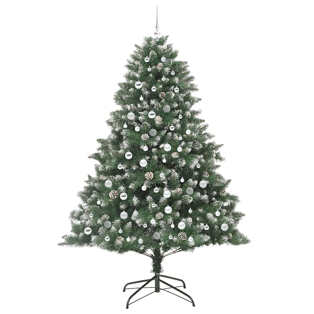 Kunstig juletre grønn 140 x 140 x 210 cm PVC og plast og stål