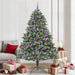 Kunstig juletre med 300 LED grønn 210 cm PVC og plast og stål vidaXL
