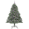 Kunstig juletre grønn 140 x 140 x 210 cm PVC og plast og stål