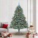 Kunstig juletre med 300 LED grønn 210 cm PVC og plast og stål vidaXL