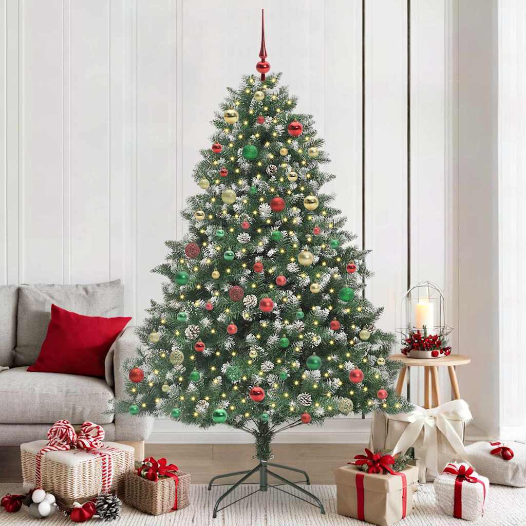 Kunstig juletre grønn 140 x 140 x 210 cm PVC og plast og stål