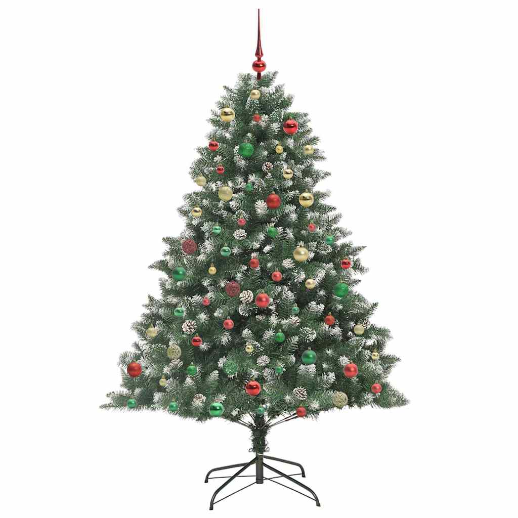 Kunstig juletre grønn 140 x 140 x 210 cm PVC og plast og stål